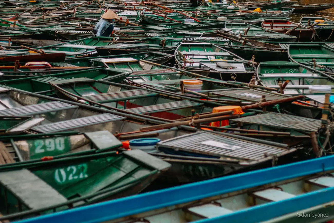 Barcos de remo en Tam Coc